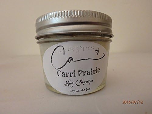 Nag Champa scented soy candles that are hand poured by me. A lovely oriental aroma that evokes sensuality and warmth.