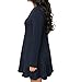 Mansy Womens Knitted Crewneck Sweater Dress Blue Medium