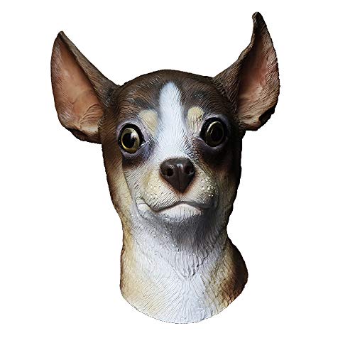 LatexAnimalRealisticChihuahuaDogHalloweenCosplayFancyDress