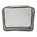 3 Pack Clear Cosmetic Bag Medium Size Travel Case Waterproof Zipper Toiletry Organizer - Silver