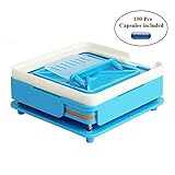 Capsule Filling Machine Tray 100 Holes 00# with Tamper and powderblock, Pill Dispenser New Model +100 Empty Gelatine Capsules Included, Simple Manual with Pictures for The Filling Machine 00 Size
