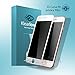 Klearlook Privacy Screen Protector Compatible with iPhone 6 Plus / 6s Plus Front Anti Spy Filter 3D Full Coverage Tempered Glass Protector and Back Matte PET Protector (White Frame)