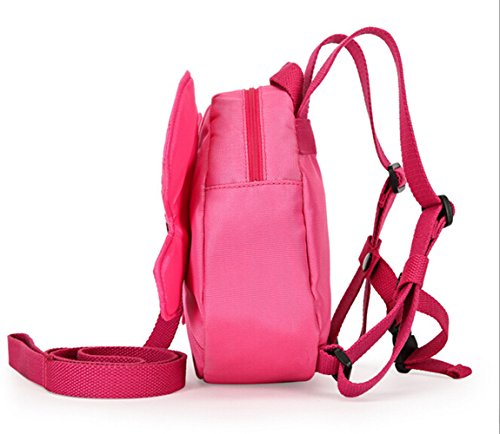 Baby Safety Anti-lost Backpack, Haneye Child Toddler Walking Safety Harnesses Butterfly Backpack with Leash (Pink)