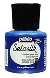 Pebeo Setasilk Silk Painting 45-Milliliter Bottle, Gitane Blue