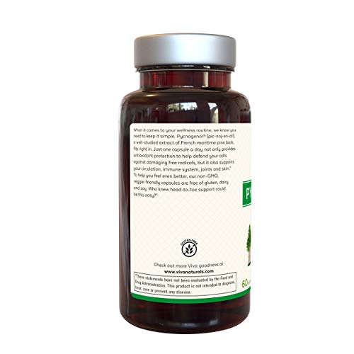 Viva Naturals Pycnogenol 100mg from French Maritime Pine Bark Extract