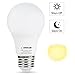 LOHAS Dusk to Dawn Light Bulbs, Indoor/Outdoor, 6W (40W Equivalent), 2700K Soft White, 500LM A19 LED Sensor Light Bulb, Auto On/Off, E26 Base, for Porch, Garden, Hallway, Front Door, Stairways, 4 Pack