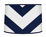 Sweet Jojo Designs Navy Blue and White Chevron ZigZag Lamp Shade