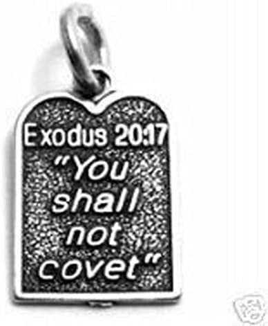 Sandra Creative Design Silver-tone Commandment #10 Charm
