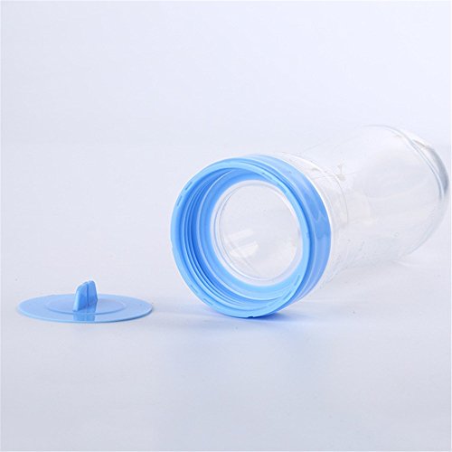 Gaodear 120ml Silicone Squeeze Rice Cereal Bottle Feeding Bottle Soft Spoon Head BPA Free For Baby Food Dispensing Newborn Toddler With Retail Package Box (Blue) - Thumbnail 6