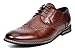 Bruno MARC FLORENCE Men's Oxford Modern Classic Brogue Lace Up Leather Lined Perforated Wing-tip Dress Oxfords Shoes