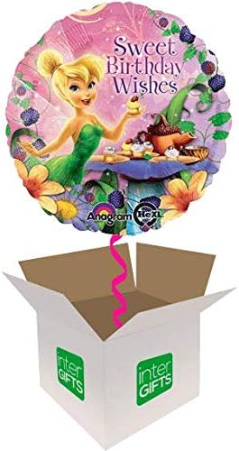 InterBalloon Helium Inflated Tinkerbell Sweet Birthday Wishes Balloon Delivered in a Box