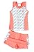 Tennis Dress Set - Sleeveless Racerback Top and Tennis Skirt with Undershorts, Coral, L(10)
