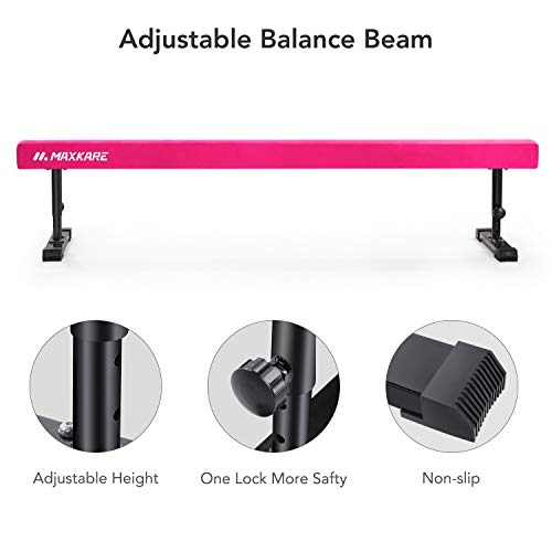 MaxKare Adjustable Balance Beam Gymnastics Training Equipment 8ft Long