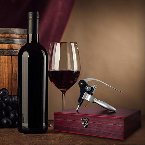SumDirect Corkscrew, Rabbit Style 9 Pcs Wine Opener with Foil Cutter, Pump and Wine Thermometer Aerator, Anti-Drip Rings, Stopper and Wine Pourer