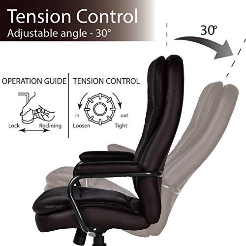Amolife Big and Tall Office Chair/Heavy Duty Executive Computer Chair