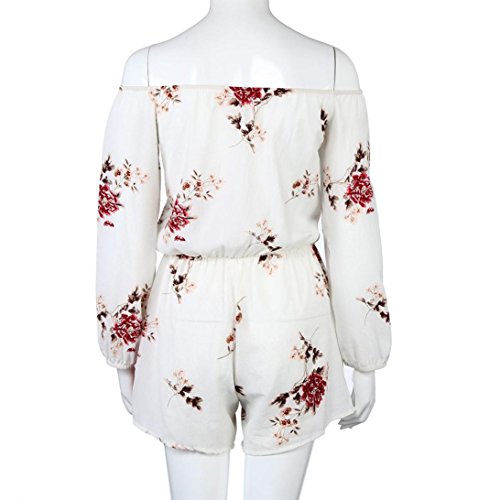 Boomboom Women Jumpsuits, Women Casual Summer Floral Jumpsuit Romper (XL, G)