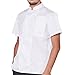 TopTie Unisex Short Sleeve Chef Coat Jacket, Black
