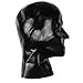 EXLATEX Anatomical Latex Mask Heavy Rubber Hood Lined With Red Mouth Sheath Tongue and Nose Tube