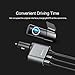 FLOVEME Dual USB Car Charger with Voltage Monitor Cigarette Lighter Socket Splitter 5V 3.1A Fast Charge Car Charger Adapter Compatible for iPhone Xs Max/XR/X/7Plus/8 Samsung Note 9/8/S9 and More