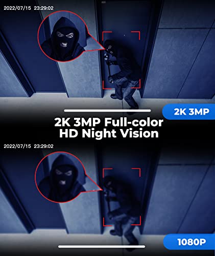 Outdoor Security Camera, 2K Wireless Outdoor Camera w/ 360° PTZ, Color Night Vision, AI & PIR Motion Detection, Battery Powered Smart Security Camera, Baby/Pet Monitor with 2-Way Audio, IP65, Cloud/SD