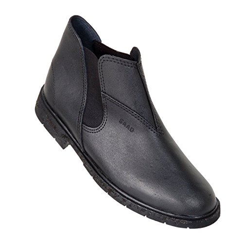 Botina de Couro Preta Sola Pneu 42 Saad