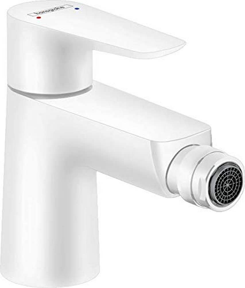 hansgrohe Talis E Single Lever Bidet Mixer with Pop-Up Waste - Matt White — image 1