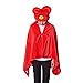 BT21 Official Merchandise by Line Friends - TATA Character Hooded Throw Blanket for Indoor/Outdoor, Red