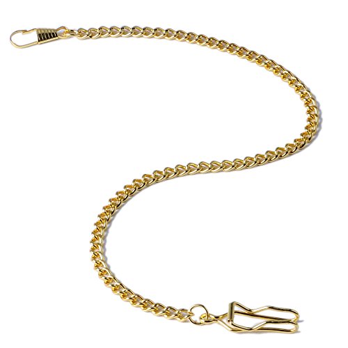 Boilly Clip Pocket Watch Chain Watch Vintage Metal Alloy Chain Accessory for Your Pocket Watch (Black/Silver/Bronze/Gold)
