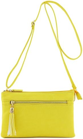 Double Compartment Wristlet Crossbody Bag with Tassel