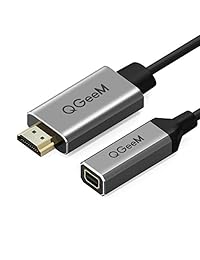 QGeeM - Cable adaptador HDMI a DisplayPort con alimentación USB, adaptador HDMI a DP 4K x 2K para sistemas equipados con HDMI, compatible con DisplayPort 1.2 y HDMI 1.4 y HDCP