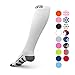 Go2Socks Compression Socks for Men Women Nurses Runners 20-30mmHg Medical Stocking Athletic (White,XL)