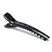 Alaboudi Rubber Coated No-slip Grip Croc Hair Styling Clips Black 6 Pack