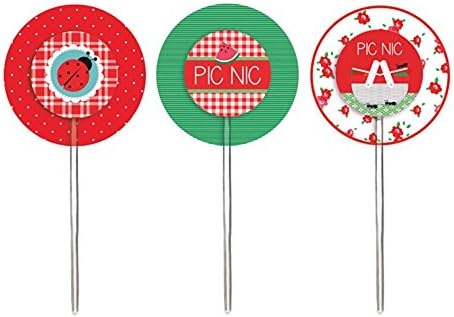 Cupcake Toppers Picks - 12 Pack 3.6 x 10cm, Paper Card and Plastic. Girls Birthday Party Supplies, Baby Shower, It's a Girl - Paper Card