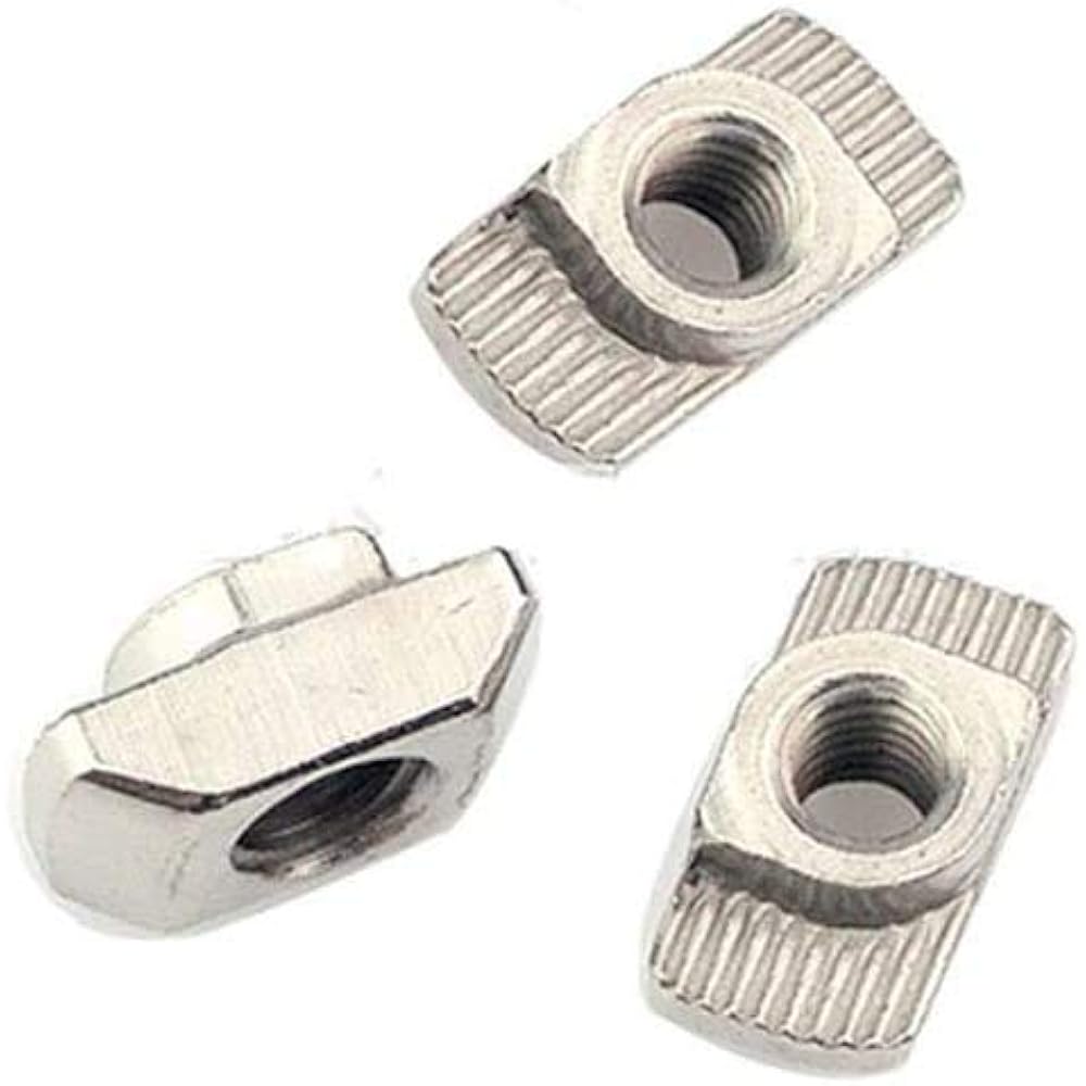 180PCS 2020 Series T Nuts M3 M4 M5 Slot Hammer Head Fastener Nickel