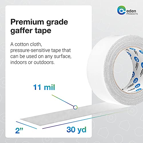 Professional Grade Gaffer Tape 2"x30 Yards, Floor Tape for Electrical