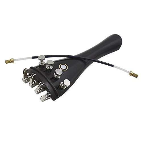 Kinglos 4/4 4/3 Violin 3-in-1 Accessory Part Kit Ebony Tailpiece Fine Tuners Nylon Tailgut