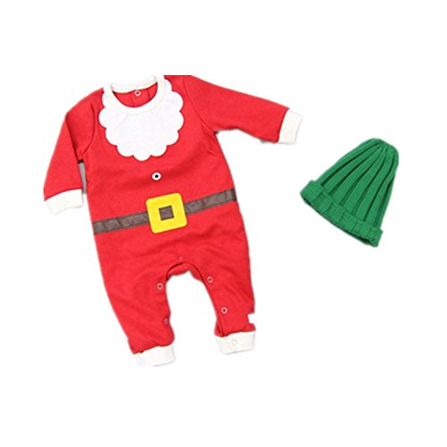 Baby Santa Costume, ABCmall Baby Boys' Santa's Costume Christmas Suits Rompers