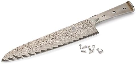 Zhen Chef’s 101-Layer German Damascus Steel Knife Blank, 9-1/2" Blade (Handle Material Sold Separately)