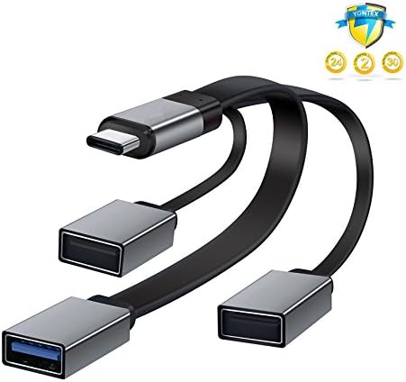 3-in-1 USB Type C to USB OTG HUB Adapter,USB C/Thunderbolt 3 to USB 3.0 & USB 2.0 Female for Google ChromeBook, Pixel/Lenovo, more USB-C Devices