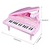 SGILE 31 Keys Musical Piano Toy with Microphone, Learn-to-Play for Girl Toddlers Kids Singing Music Development, Audio Link with Mobile MP3 IPad PC, Pink