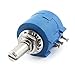 uxcell a14111100ux0695 10-Turn Rotary Wire Wound Potentiometer, 5K Ohm 6 mm Round Shaft, Blue