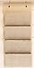 Elegant Wonders 4 Pocket Fabric Wall File Organizer - Home File Holder, Office Hanging File Folder Organizer, Over The Door Hanging Folder Organizer by EW. [Beige]