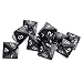 Jili Online 10pcs 8 Sided Dice D8 Polyhedral Dice for Dungeons and Dragons Roley playing Games Dice Gift Black