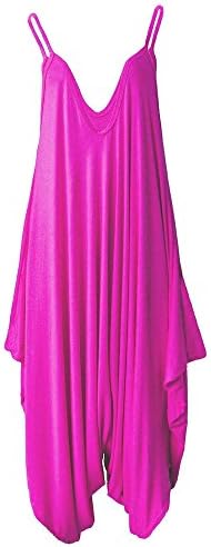 H&F Women Ladies Plain Sleeveless Cami Baggy Strapy Romper Harem Lagenlook Playsuit Jumpsuit Top Dress Plus Size XL XXL XXXL 8 10 12 14 16 18 20 22 24 26