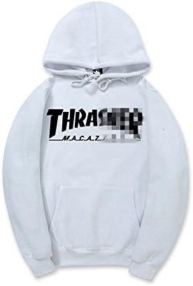 RASHERY Fans Sweatshirt Hip Pop Streetwear Hooded Hoodies Drawstring Pockets White XL