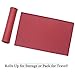 VIVAGLORY Dog & Cat Feeding Mat, Waterproof Non-Slip Silicone Placemat with Raised Edge, Anti-Messy Pet Bowl Mat for Food & Water, Burgundy, L(24