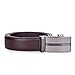 Vbiger Men's Leather Belt Sliding Buckle 35mm Ratchet Belt Black
