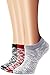 Flora&Fred Women's 3 Pair Pack Vintage Solid Color Cotton No Show Socks