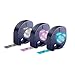 DYMO LetraTag Labeling Tape for LetraTag ABEL Makers, Black Print on Pink, Blue and Silver Metallic Tapes, 1/2'' W x 13'' L, 3 Rolls (1741827)