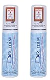 Dr. Mist Organic Stain-Free Paraben-Free Unscented Deodorant Spray (No Aluminum Chlorohydrate or Aluminum Zirconium) 2.53 fl. oz. (Large Size), Pack of 2